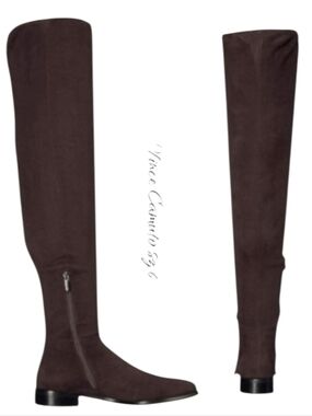 NEW Vince Camuto Hailie Brown Suede Over The Knee Boots Sz 6